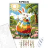 Creative Land Kft Derűs nyuszi Párizsban - számfestő készlet – 50×60 cm (Keretre feszítve)