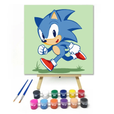 Creative Land Kft Fürge sünike - gyerek számfestő készlet – 20×20 cm (Keretre feszítve) kreatív és készségfejlesztő