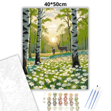 Creative Land Kft Hajnali szarvaspár - számfestő készlet – 40×50 cm (Keretre feszítve) kreatív és készségfejlesztő