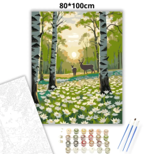 Creative Land Kft Hajnali szarvaspár - számfestő készlet – 80×100 cm (Keretre feszítve) kreatív és készségfejlesztő