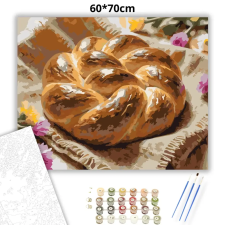 Creative Land Kft Húsvéti fonott kalács - számfestő készlet – 60×70 cm (Keretre feszítve) kreatív és készségfejlesztő