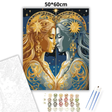 Creative Land Kft Ikrek csillagjegy - számfestő készlet – 50×60 cm (Keret nélkül) kreatív és készségfejlesztő