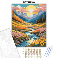 Creative Land Kft Kanyargó patak - számfestő készlet – 60×70 cm (Keretre feszítve) kreatív és készségfejlesztő