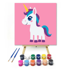 Creative Land Kft Kis egyszervú - gyerek számfestő készlet – 30×30 cm (Keretre feszítve) kreatív és készségfejlesztő