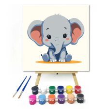 Creative Land Kft Kiselefánt mosolya - gyerek számfestő készlet kreatív és készségfejlesztő