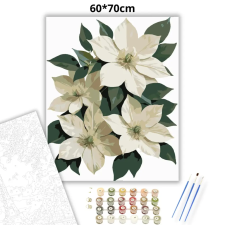 Creative Land Kft Klemátisz virágok - számfestő készlet – 60×70 cm (Keret nélkül) kreatív és készségfejlesztő