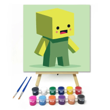 Creative Land Kft Kocka baba - gyerek számfestő készlet – 30×30 cm (Keret nélkül) kreatív és készségfejlesztő