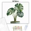 Creative Land Kft Könnyező pálma cserépben - számfestő készlet – 50×60 cm (Keret nélkül)