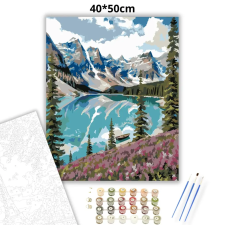 Creative Land Kft Kristálytiszta hegyi tó - számfestő készlet – 40×50 cm (Keretre feszítve) kreatív és készségfejlesztő