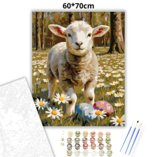 Creative Land Kft Margarétás bárányka - számfestő készlet – 60×70 cm (Keretre feszítve) kreatív és készségfejlesztő