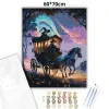 Creative Land Kft Mesés boszorkányhintó - számfestő készlet – 60×70 cm (Keretre feszítve)