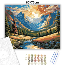 Creative Land Kft Mozaikfényű napfelkelte - számfestő készlet – 60×70 cm (Keretre feszítve) kreatív és készségfejlesztő