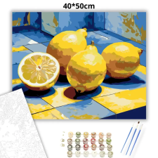 Creative Land Kft Napfényes citromok - számfestő készlet – 40×50 cm (Keretre feszítve) kreatív és készségfejlesztő
