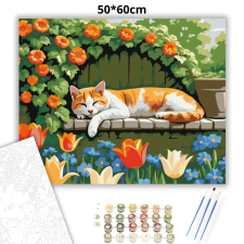 Creative Land Kft Napfényes szundikálás - számfestő készlet – 50×60 cm (Keretre feszítve) kreatív és készségfejlesztő