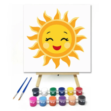 Creative Land Kft Napocska nevetése - gyerek számfestő készlet – 40×40 cm (Keret nélkül) kreatív és készségfejlesztő