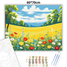 Creative Land Kft Napsütötte pipacsmező - számfestő készlet – 60×70 cm (Keret nélkül) kreatív és készségfejlesztő