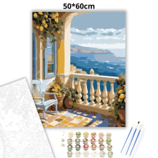 Creative Land Kft Napsütötte terasz - számfestő készlet – 50×60 cm (Keret nélkül) kreatív és készségfejlesztő