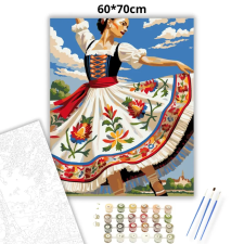 Creative Land Kft Népies viselet - számfestő készlet – 60×70 cm (Keret nélkül) kreatív és készségfejlesztő