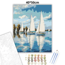 Creative Land Kft Nyári vitorlások tükörképe - számfestő készlet kreatív és készségfejlesztő