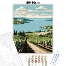 Creative Land Kft Nyugodt szőlősorok - számfestő készlet – 50×60 cm (Keret nélkül) kreatív és készségfejlesztő