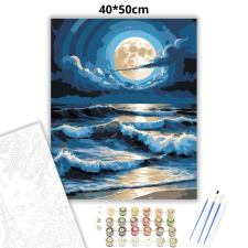 Creative Land Kft Nyugtalan óceán - számfestő készlet – 40×50 cm (Keretre feszítve) kreatív és készségfejlesztő