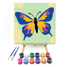 Creative Land Kft Popmás pillangó - gyerek számfestő készlet – 30×30 cm (Keretre feszítve) kreatív és készségfejlesztő
