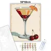 Creative Land Kft Retro koktélos pohár - számfestő készlet – 50×60 cm (Keretre feszítve)
