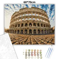 Creative Land Kft Római Colosseum - számfestő készlet – 60×70 cm (Keret nélkül) kreatív és készségfejlesztő