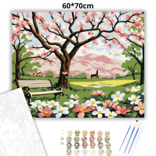Creative Land Kft Tavaszi fa virágzása - számfestő készlet – 60×70 cm (Keret nélkül) kreatív és készségfejlesztő