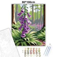 Creative Land Kft Tavaszi gyűszűvirág - számfestő készlet – 80×100 cm (Keretre feszítve) kreatív és készségfejlesztő