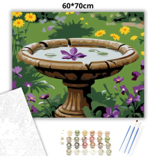 Creative Land Kft Tavaszi madáritató - számfestő készlet – 60×70 cm (Keret nélkül) kreatív és készségfejlesztő