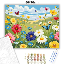 Creative Land Kft Tavaszi pillangók - számfestő készlet – 60×70 cm (Keret nélkül) kreatív és készségfejlesztő