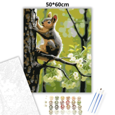 Creative Land Kft Üde mókus - számfestő készlet – 50×60 cm (Keretre feszítve) kreatív és készségfejlesztő