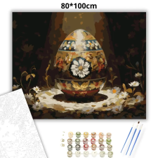 Creative Land Kft Ünnepi hímes tojás - számfestő készlet – 80×100 cm (Keretre feszítve) kreatív és készségfejlesztő