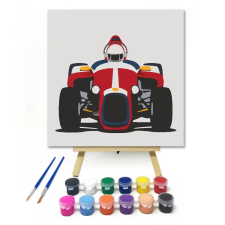 Creative Land Kft Vagány versenyautó - gyerek számfestő készlet – 40×40 cm (Keret nélkül) kreatív és készségfejlesztő