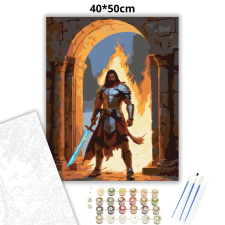 Creative Land Kft Végzetes kardforgató - számfestő készlet – 40×50 cm (Keretre feszítve) kreatív és készségfejlesztő