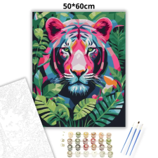 Creative Land Kft Vibráló tigris tekintete - számfestő készlet – 50×60 cm (Keret nélkül) kreatív és készségfejlesztő