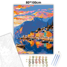 Creative Land Kft Vízparti tükröződés - számfestő készlet – 80×100 cm (Keret nélkül) kreatív és készségfejlesztő