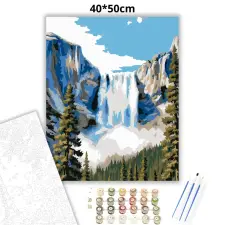 Creative Land Kft Zúgó yosemite-i vízesés - számfestő készlet kreatív és készségfejlesztő