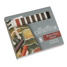Cretacolor pasztellkréta (pittkréta) készlet - 8 db, barna árnyalatok pasztellkréta