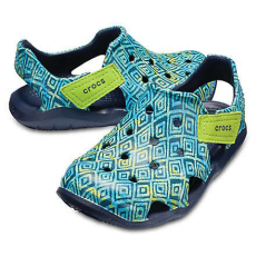 CROCS Swiftwater Wave Graphic gyerek papucs k/z