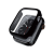 Crong CRG-45HS-BLK Apple Watch S7/S8/S9 Tok + Kijelzővédő - Fekete (45mm) (CRG-45HS-BLK)