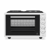 Crown CMO-433W Kis Főzőlap, 42 l, 1300 W, Két Főzőlap, 3 Funkció, Zománc, Fehér