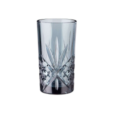 CRYSTAL CLUB kristályüveg long drink pohár, szürke 330ml üdítős pohár