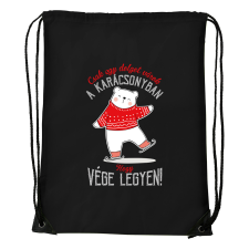 Csak egy dolgot várok a karácsonyban V1 - Sport táska Fekete egyedi ajándék