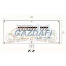 Csatári Plast CSATÁRI PLAST CSE 133 2x230V+3x5P16A+2x5P32A+Km Elosztószekrény, 600x250x120mm villanyszerelés