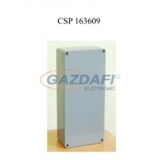 Csatári Plast CSATÁRI PLAST CSP163609 poliészter doboz, üres, 160x360x90mm, IP 65 fekete, halogénmentes villanyszerelés