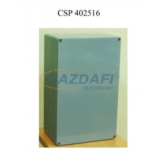 Csatári Plast CSATÁRI PLAST CSP402516 poliészter doboz, üres, 400x250x160mm, IP 65 szürke, halogénmentes villanyszerelés