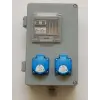 Csatári Plast ipari elosztó doboz, CSE 002, szerelt 2x2p+F/2x1p C16A