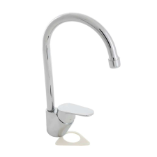 Cseke Smart króm álló egykaros kerámiabetétes házgyári mosogató csaptelep csaptelep